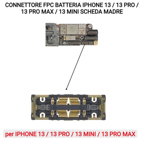 Connettore fpc batteria iphone - connettore,
